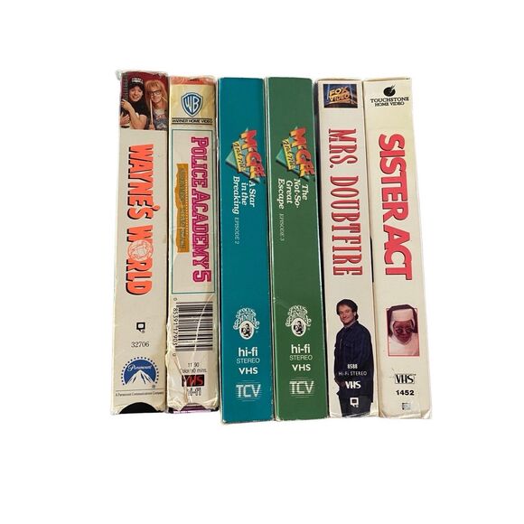 Lot Of 6 VHS Tapes Wayne’s World Mc Gee And Me Vintage Movie 80s 90s Family Kids - Picture 3 of 6